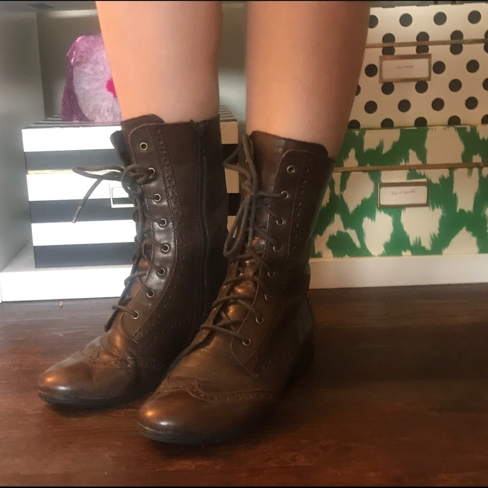 Brown Leather Booties - Born Shoes